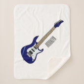 Couverture Sherpa Illustration de guitare électrique (Devant)