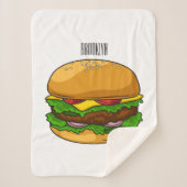 Couverture Sherpa Illustration de Hamburger (Devant)
