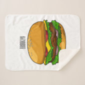 Couverture Sherpa Illustration de Hamburger (Devant (Horizontal))