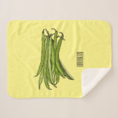 Couverture Sherpa Illustration de haricots verts (Devant (Horizontal))