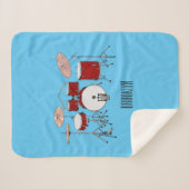 Couverture Sherpa Illustration de kit de batterie (Devant (Horizontal))