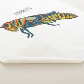 Couverture Sherpa Illustration de la caricature de la sauterelle en  (3/4)