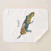 Couverture Sherpa Illustration de la caricature de la sauterelle en  (Devant (Horizontal))