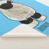 Couverture Sherpa Illustration de la caricature de mouton Valais Bla (3/4)