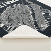 Couverture Sherpa Illustration de la carte de Manhattan (3/4)