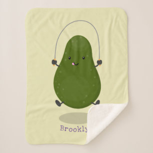 Couverture Sherpa Illustration de la corde à sauter à l'avocat migno