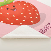 Couverture Sherpa Illustration de la fraise Cute kawaii (3/4)