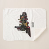 Couverture Sherpa Illustration de la locomotive à vapeur (Devant (Horizontal))