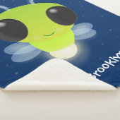 Couverture Sherpa Illustration de la luciole vert mou (3/4)