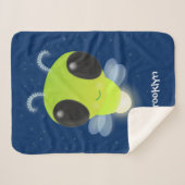 Couverture Sherpa Illustration de la luciole vert mou (Devant (Horizontal))