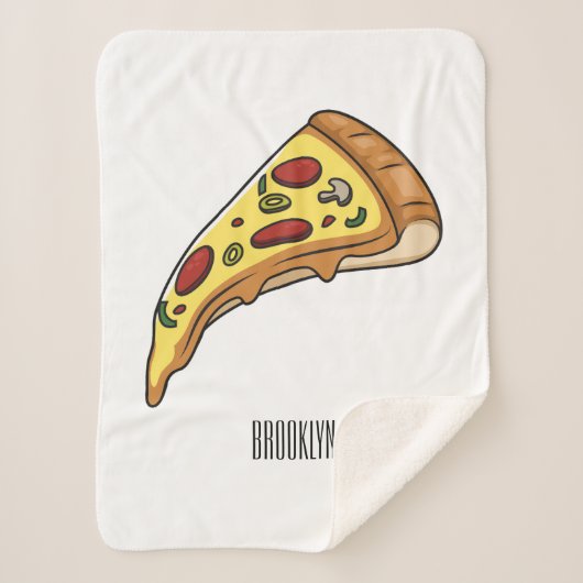 Couverture Sherpa Illustration de la pizza (Devant)