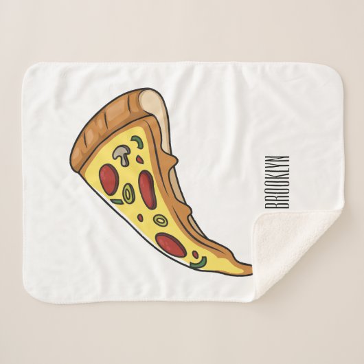 Couverture Sherpa Illustration de la pizza (Devant (Horizontal))