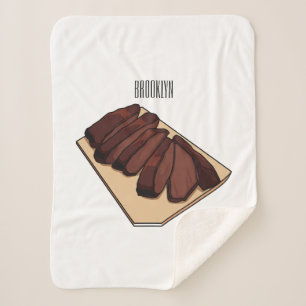 Couverture Sherpa Illustration de la poitrine de boeuf
