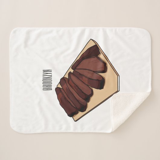 Couverture Sherpa Illustration de la poitrine de boeuf (Devant (Horizontal))