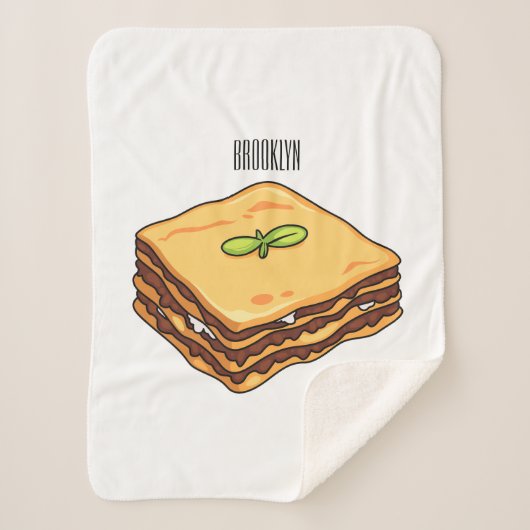Couverture Sherpa Illustration de Lasagna (Devant)