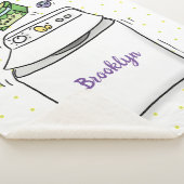 Couverture Sherpa Illustration de lave-linge mignonne (3/4)