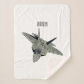 Couverture Sherpa Illustration de l'avion de chasse (Devant)