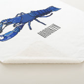 Couverture Sherpa Illustration de l'écrevisse marron bleu (3/4)