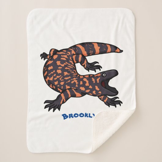 Couverture Sherpa Illustration de lézard géant affamé (Devant)