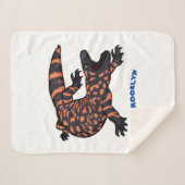 Couverture Sherpa Illustration de lézard géant affamé (Devant (Horizontal))