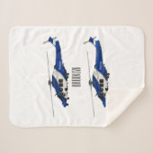 Couverture Sherpa Illustration de l'hélicoptère de police (Devant (Horizontal))