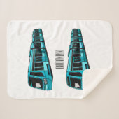 Couverture Sherpa Illustration de locomotive électrique (Devant (Horizontal))