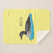 Couverture Sherpa Illustration de Loon bird (Devant (Horizontal))