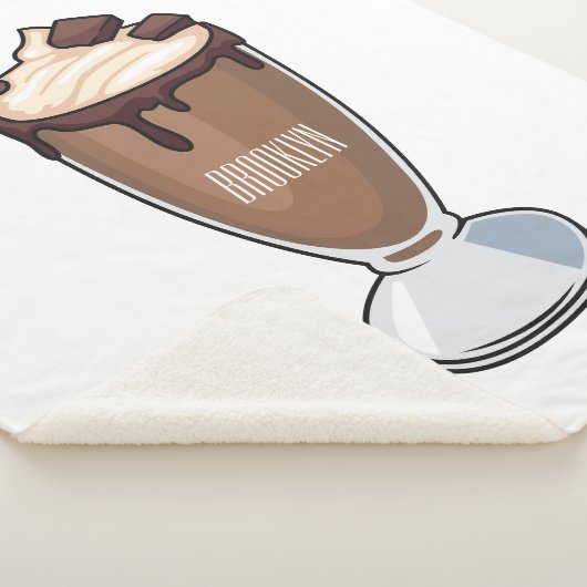 Couverture Sherpa Illustration de milk-shake au chocolat (3/4)
