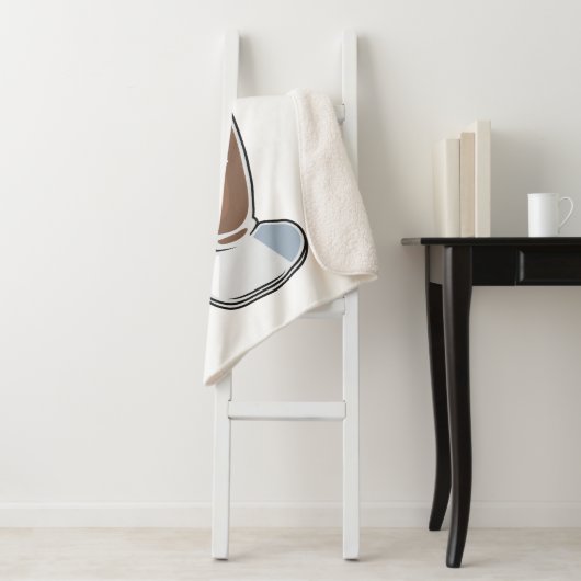 Couverture Sherpa Illustration de milk-shake au chocolat (En situation)