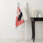 Couverture Sherpa Illustration de mode avec flamants roses dessinés (En situation)