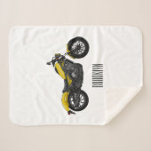 Couverture Sherpa Illustration de moto Cruiser (Devant (Horizontal))