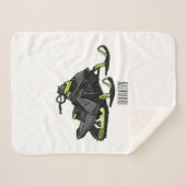 Couverture Sherpa Illustration de motoneige (Devant (Horizontal))