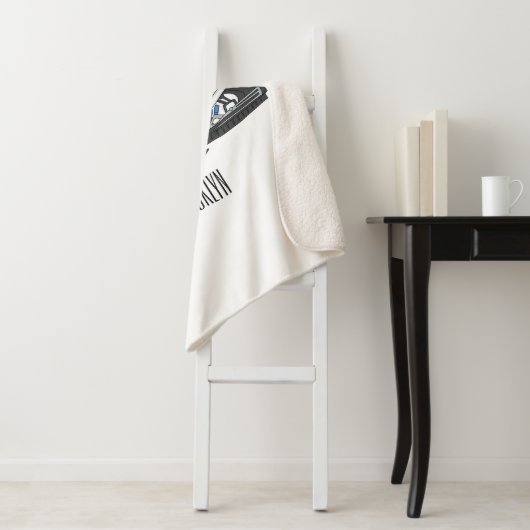 Couverture Sherpa Illustration de motoneige (En situation)