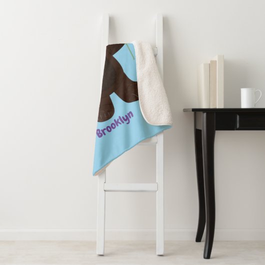 Couverture Sherpa Illustration de panda rouge mignon (En situation)