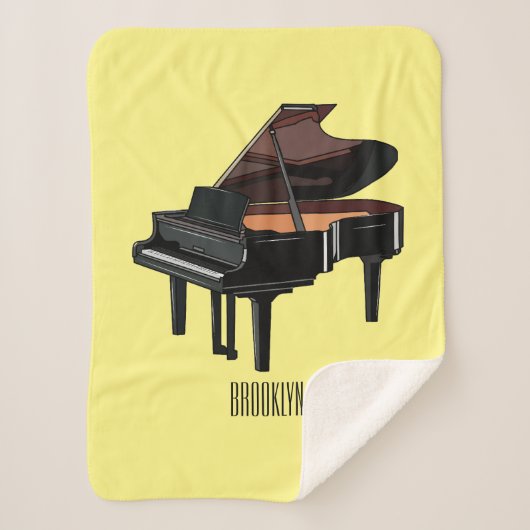 Couverture Sherpa Illustration de piano (Devant)