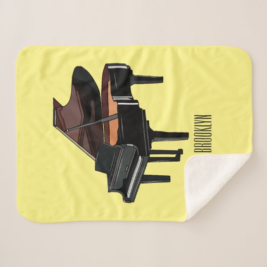 Couverture Sherpa Illustration de piano (Devant (Horizontal))