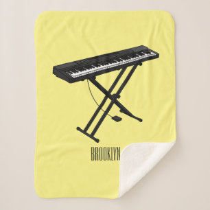 Couverture Sherpa Illustration de piano clavier