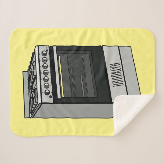 Couverture Sherpa Illustration de poêle électrique (Devant (Horizontal))