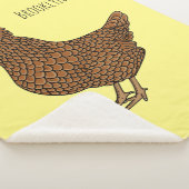 Couverture Sherpa Illustration de poulet à la polis chamois (3/4)