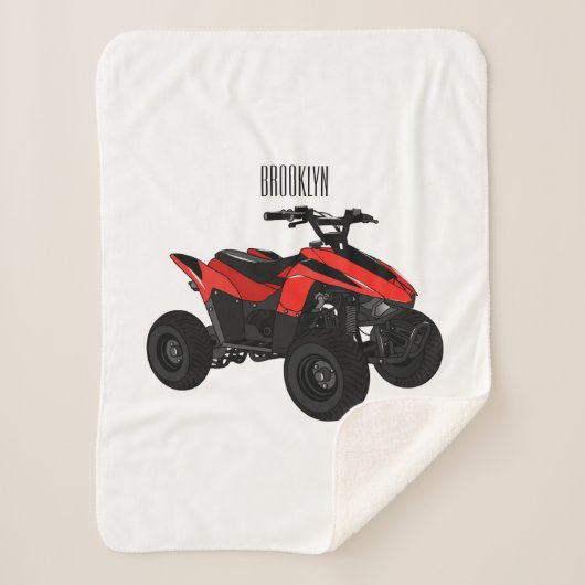 Couverture Sherpa Illustration de Quad bike atv (Devant)