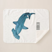 Couverture Sherpa Illustration de requin marteau (Devant (Horizontal))