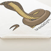 Couverture Sherpa Illustration de serpent à cobra Brown (3/4)