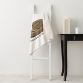 Couverture Sherpa Illustration de serpent à cobra Brown (En situation)