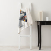 Couverture Sherpa Illustration de snowboarder de nom personnalisé (En situation)