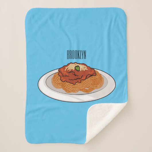 Couverture Sherpa Illustration de Spaghetti (Devant)