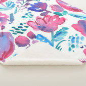 Couverture Sherpa illustration de style boho floral rustique dessiné (3/4)
