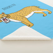 Couverture Sherpa Illustration de tigre à dents de sabre (3/4)