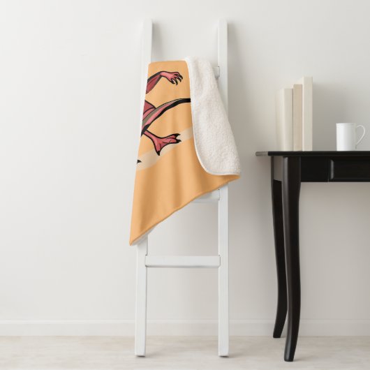 Couverture Sherpa Illustration De Velociraptor. (En situation)