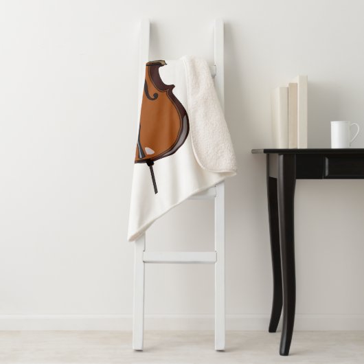 Couverture Sherpa Illustration de violoncelle (En situation)