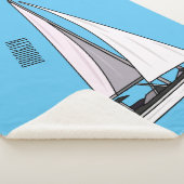 Couverture Sherpa Illustration de voilier (3/4)